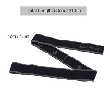 Exercise Strap, Yoga Stretch Assist Strap with 8 Numbered Loops, Band for Yoga Pilates Dance and Gymnastics Workout, Kids Dancing Assistance(Grey)