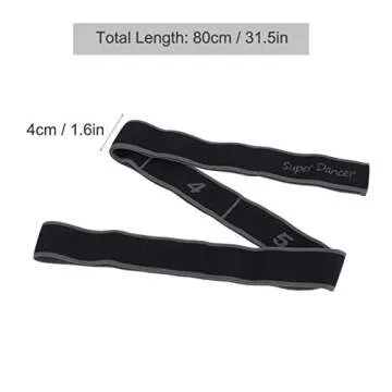 Exercise Strap, Yoga Stretch Assist Strap with 8 Numbered Loops, Band for Yoga Pilates Dance and Gymnastics Workout, Kids Dancing Assistance(Grey)