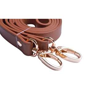 Wento 1pcs 43''-49'' Pu Camel Leather Adjustable Bag Strap,Soft Leather Shoulder Straps,Replacement ...