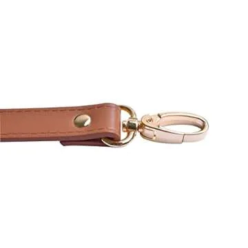 Wento 49'' PU Camel Leather Adjustable Bag Strap