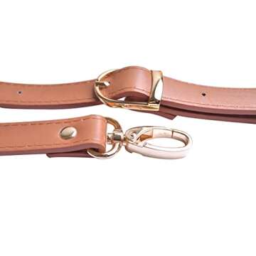 Wento 49'' PU Camel Leather Adjustable Bag Strap