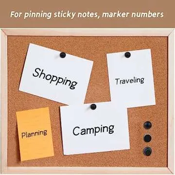 65 Pcs Decorative Wood Push Pins with Storage Box