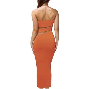 Elegant Women Backless Satin Maxi Dress for Nights Out
