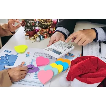 Heart Sticky Notes 3x3 in, 8 Pads, Super Cute Bright Color Strong Adhesive Post, Clean Removal, 82 Sheets/pad