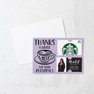 Thanks A Latte Gift Card and Business Card Holder Set | Client Gift