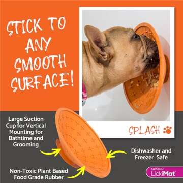 LickiMat Splash Dog Slow Feeder for Mealtime Fun