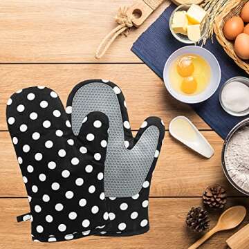 Stylish Win Change Oven Mitts and Potholders Set for Cooking