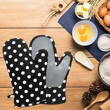 Stylish Win Change Oven Mitts and Potholders Set for Cooking