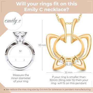 Emily C Ring Holder Necklace - Stylish & Practical Ring Keeper