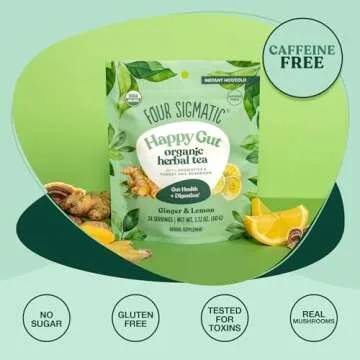 Four Sigmatic Happy Gut Tea with Probiotics & Ginger