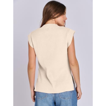 Chic ANRABESS Womens V Neck Oversized Sweater Vest