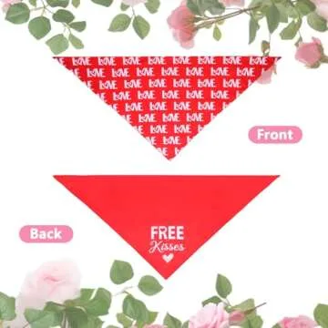 Stylish Gofshy Valentine's Dog Bandanas for Large Dogs