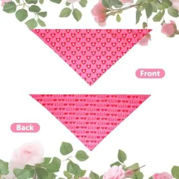 Stylish Gofshy Valentine's Dog Bandanas for Large Dogs
