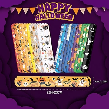 Kidtion Halloween Slap Bracelets 44 PCS for Kids