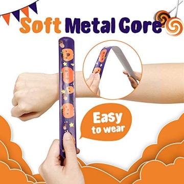 Kidtion Halloween Slap Bracelets 44 PCS for Kids