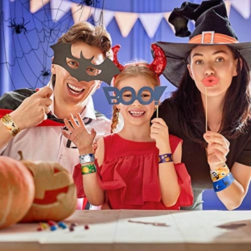 Kidtion Halloween Slap Bracelets 44 PCS for Kids