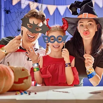 Kidtion Halloween Slap Bracelets 44 PCS for Kids