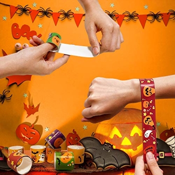 Kidtion Halloween Slap Bracelets 44 PCS for Kids