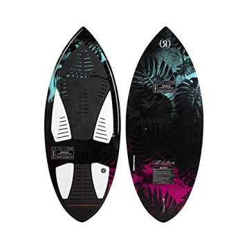 Ronix Women's Carbon Air Core 3 Skimmer Wakesurf Board, Black/Mint/Cora, 4' 4"