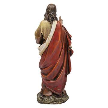 Renaissance Collection Joseph's Studio by Roman 10.25 Inch Tall Sacred Heart of Jesus Figure, Made of Stone Resin and Hand Painted