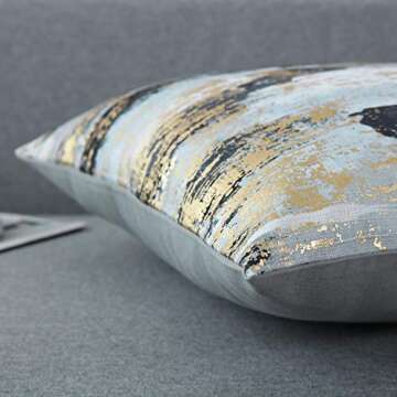 GREAGLE Throw Pillow Covers Cases, Pack of 2, Soft Decorative Luxury Cotton Linen Cushion Covers for...