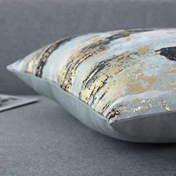 GREAGLE Throw Pillow Covers Cases, Pack of 2, Soft Decorative Luxury Cotton Linen Cushion Covers for...