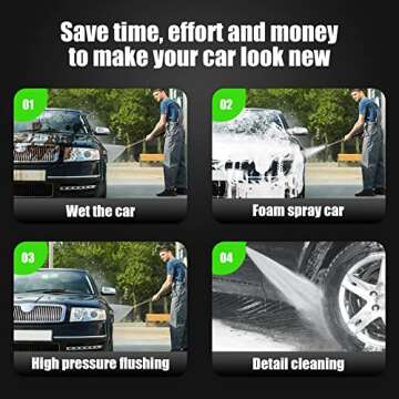 4200 PSI Electric Pressure Washer- 4.0 GPM High Power Washer with 33FT Hose Reel, 4 Spray Tips and Soap Bottle for Car Washing, Fence Cleaning, Patio Maintenance（Upgraded） (Green)