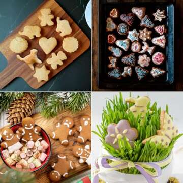 GWHOLE 26 Pcs Cookie Cutter Set, Mini Animal Unicorn Classic Shape Cookie Cutters for Kids Christmas Winter Holiday