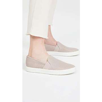 Vince Women's Blair Slip On Sneakers, Marble, Tan, 6.5 Medium US