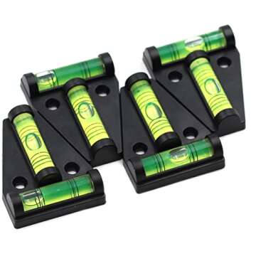 Driak 4 Pcs 58x44x13mm High Accuracy Bullseye Level Bubble T Shaped Bubble Spirit Level/Tripod with ...