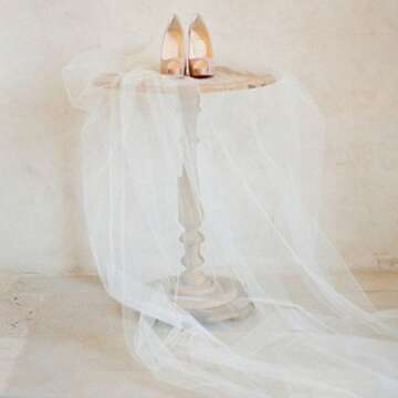 Unsutuo Wedding Veil Comb Bridal Cathedral Veil 1 Tier Drop Veil Wedding Rhinestones Hair Comb for Brides, 118 Inches (118" W-118 L,Ivory)…