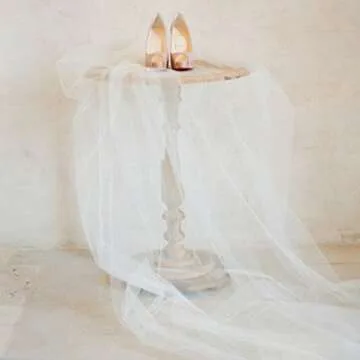 Unsutuo Wedding Veil Comb Bridal Cathedral Veil 1 Tier Drop Veil Wedding Rhinestones Hair Comb for Brides, 118 Inches (118" W-118 L,Ivory)…