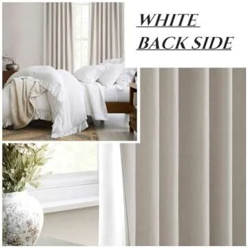 Farmhouse Style 100% Blackout Curtains for Home Decor