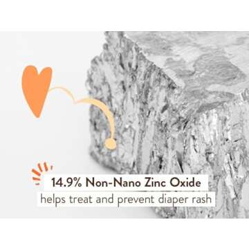 Babo Botanicals Sensitive Baby Fragrance-Free Diaper Rash Cream Spray - No touch, mess-free application - 14.9% Zinc Oxide - Shea Butter, Olive Oil & Aloe Vera - For Babies – 3fl.oz.