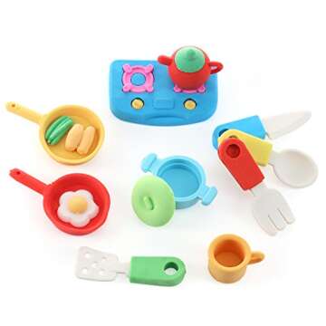 Smart Novelty Food Puzzle Erasers for Kids Party Favors