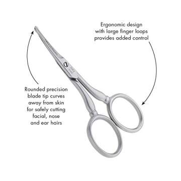 Tweezerman G.E.A.R. Facial Hair Scissors for Precise Grooming