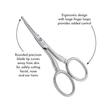 Tweezerman G.E.A.R. Facial Hair Scissors for Precise Grooming
