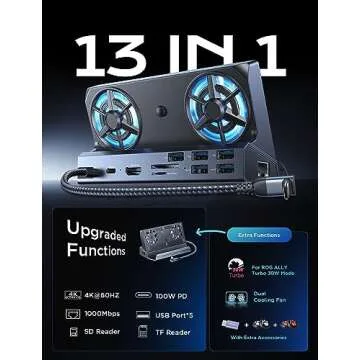 LISEN 10-IN-1 Dock for Steam Deck OLED & ROG Ally X