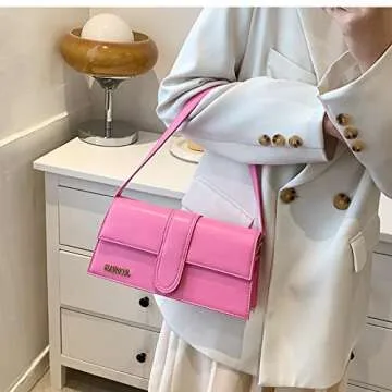 HSRWARE Small Square Bag: Chic Pink Handbag for Women