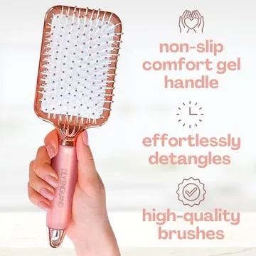 Lily England Rose Gold Paddle Hair Brush for All Hair Types