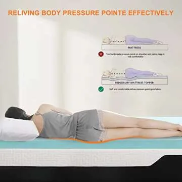 3 Inch Gel Memory Foam Cooling Mattress Topper for Queen Size