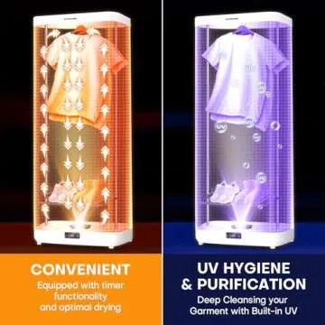 Portable Mini Clothes Dryer with Remote Control and Dual-Layer Design