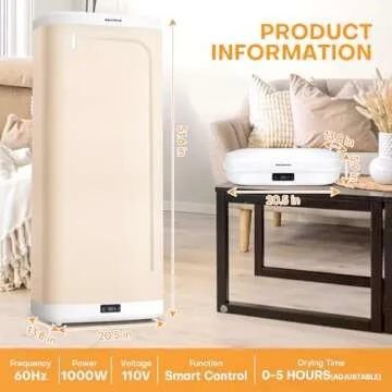 Portable Mini Clothes Dryer with Remote Control and Dual-Layer Design