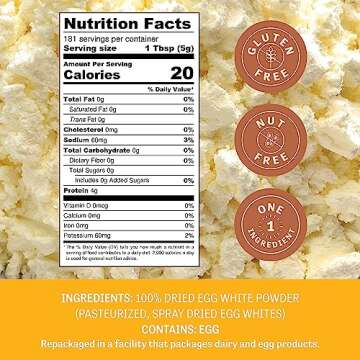 Judee's Gluten Free Dried Egg White Protein Powder 2 lb