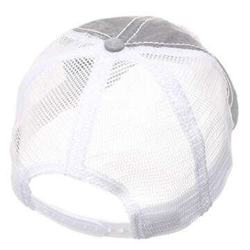 MIRMARU Women’s Baseball Caps Distressed Vintage Patch Washed Cotton Low Profile Embroidered Mesh Snapback Trucker Hat (as1, Alpha, one_Size, Gane Day, Grey)