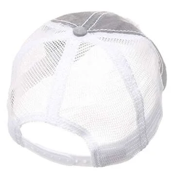 MIRMARU Women’s Baseball Caps Distressed Vintage Patch Washed Cotton Low Profile Embroidered Mesh Snapback Trucker Hat (as1, Alpha, one_Size, Gane Day, Grey)