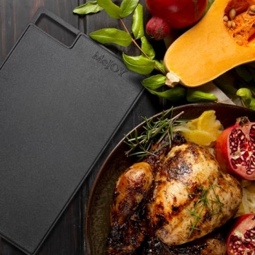 Reversible Cast Iron Griddle Set for All Cooking Needs