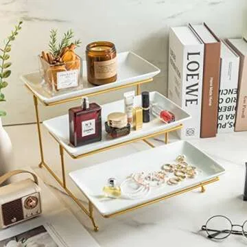 YHOSSEUN Elegant 3 Tier Serving Tray for Entertaining