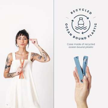 LastSwab® Reusable Cotton Swabs for Gentle & Eco-Friendly Beauty Routines - The Sustainable Alternative to Single-Use Q Tips - Zero Waste & Easy to Clean - Comes with a Convenient Travel Case Holder