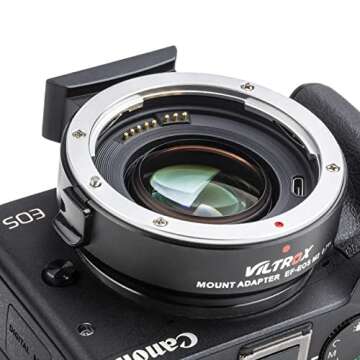 VILTROX EF-EOS M2 Speed Booster 0.71x Auto Focus Lens Mont Adapter for Canon EF Mount Lens to Canon EF-M Mount Mirrorless Camera EOS M M2 M3 M5 M6 M10 M50 M100